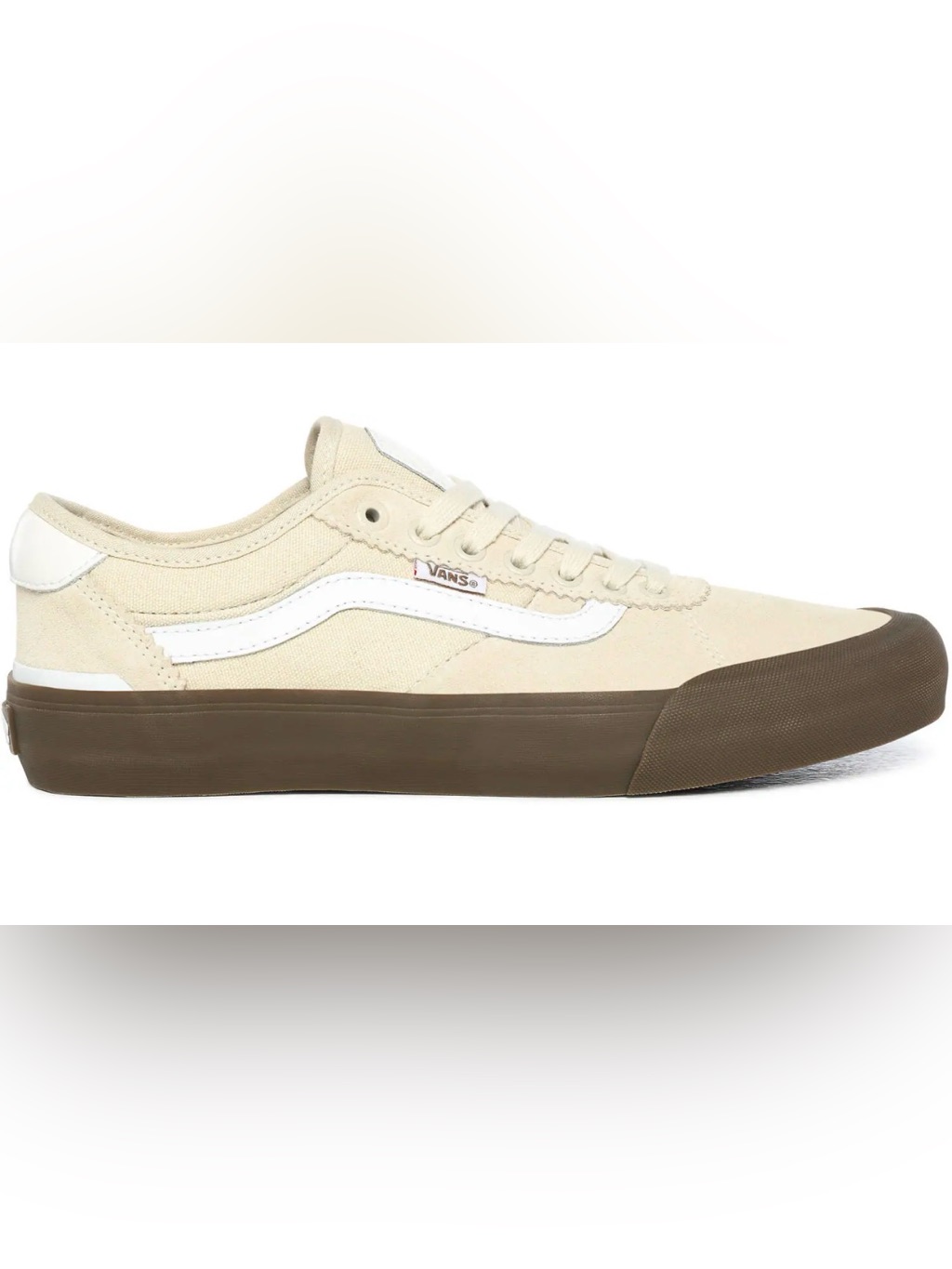 Vans Men’s Cream Canvas Old Skool With Brown Sole